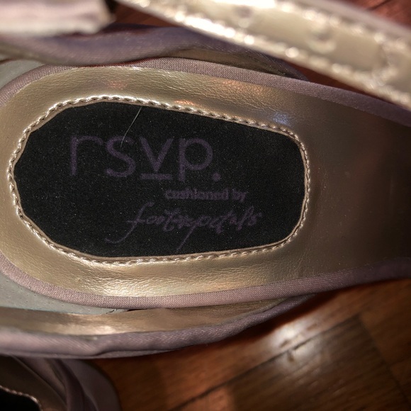 RSVP special occasion platform blush silver sandal EUC - Picture 5 of 7